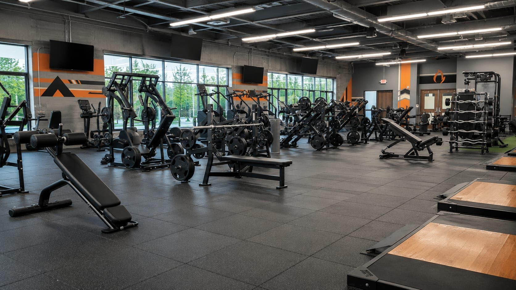 The Forge gym floor in downtown Moorhead